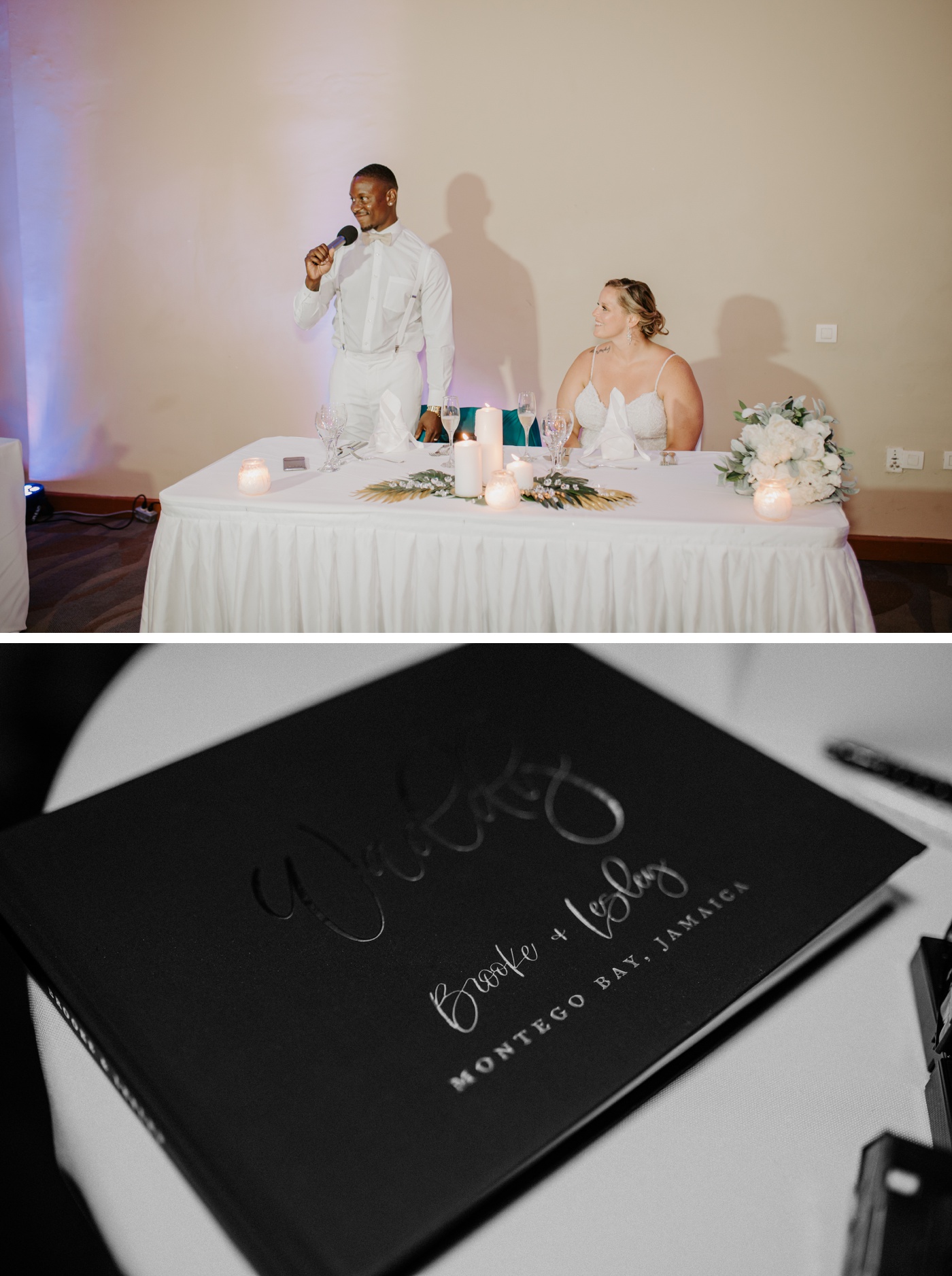 Wedding reception in the ballroom at Secrets Wild Orchid Montego Bay