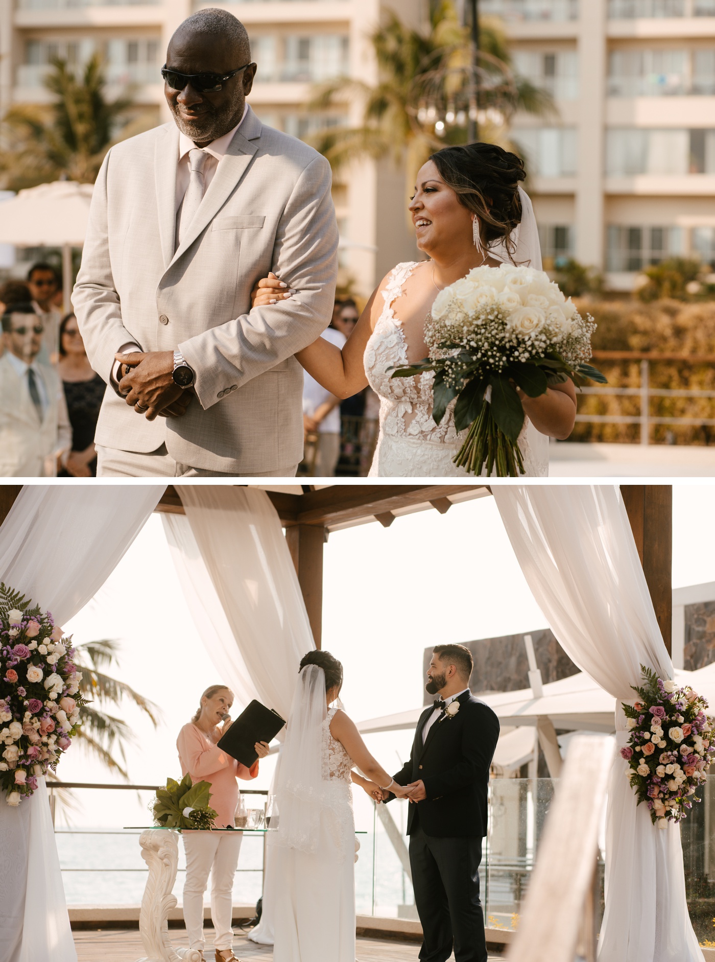 Outdoor wedding ceremony at Secrets Vallarta Bay