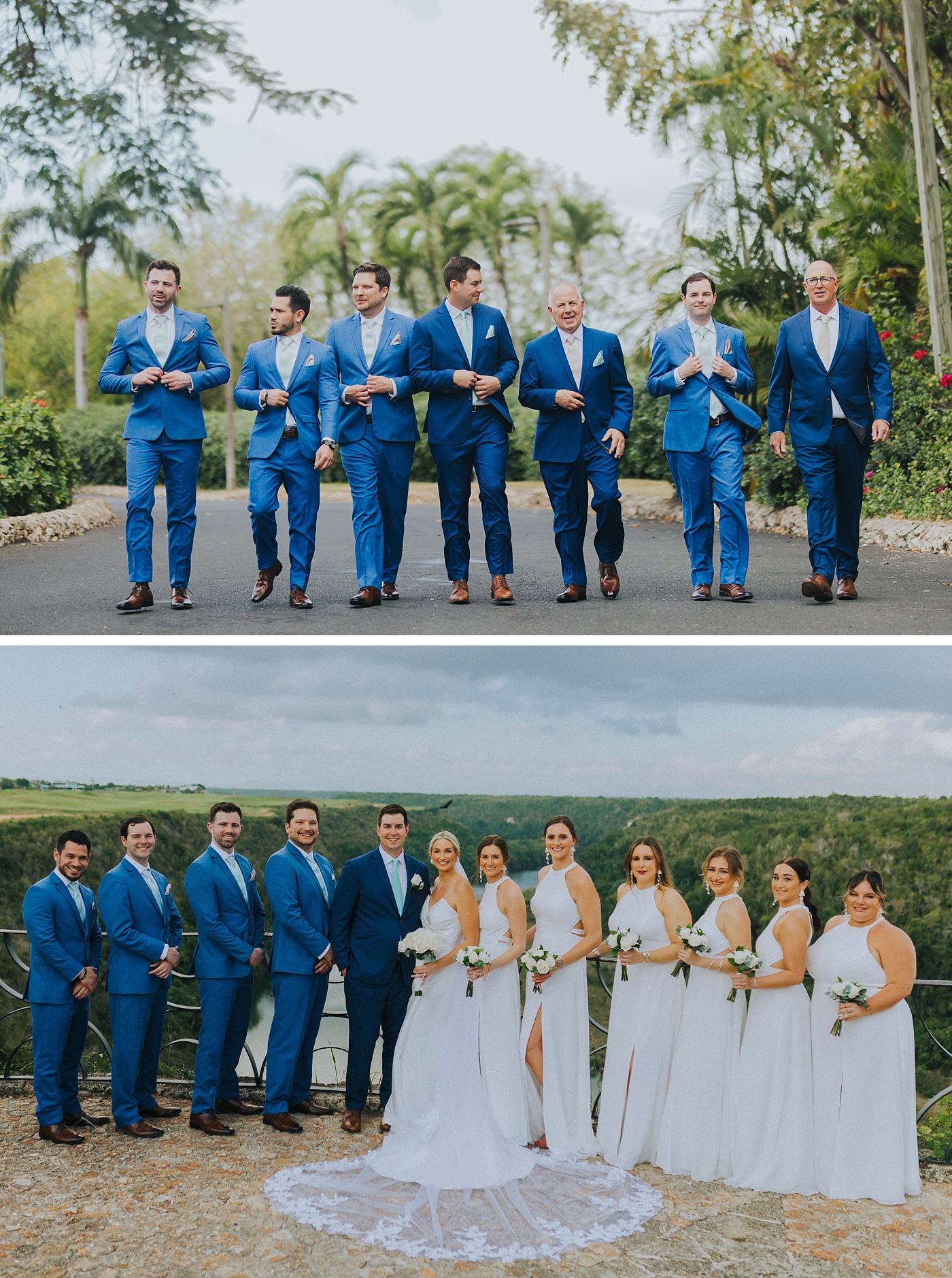 Wedding party portraits for a Caribbean destination wedding planned by Bridie Travel