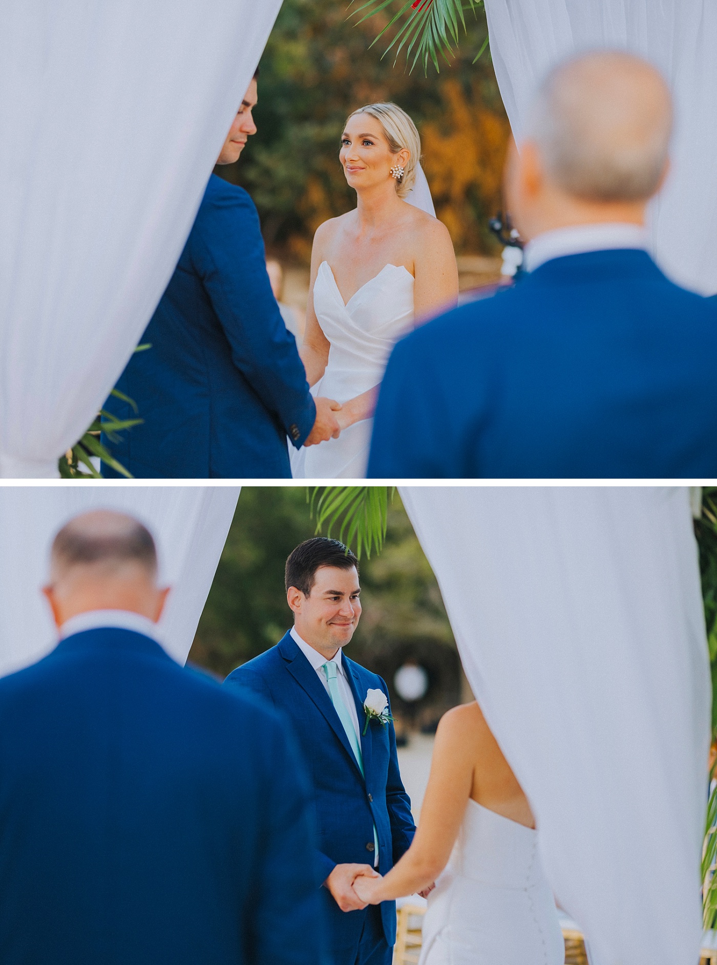 Emotional Caribbean destination wedding ceremony 