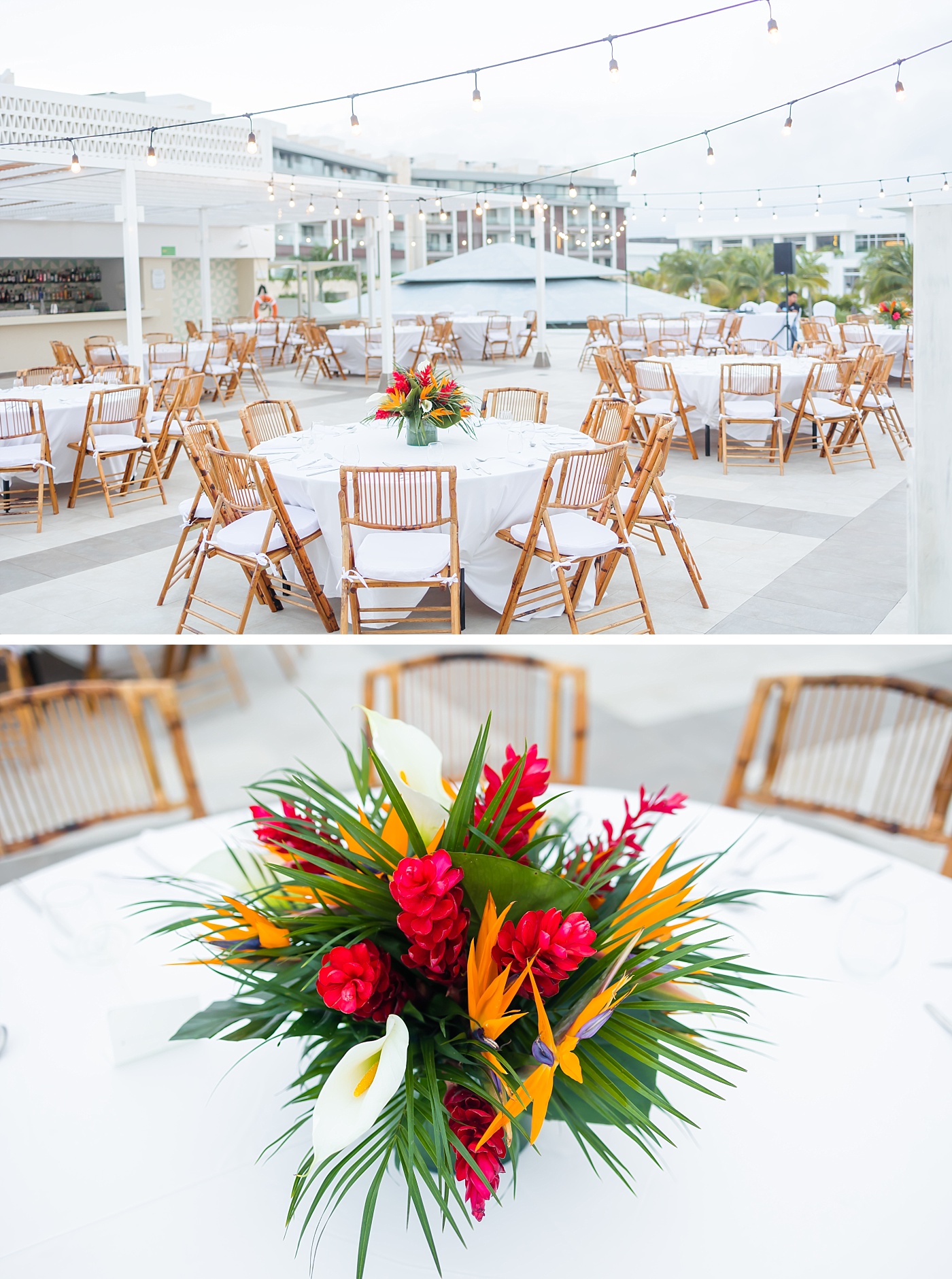 Reception details at Majestic Elegance Costa Mujeres' Sky Lounge