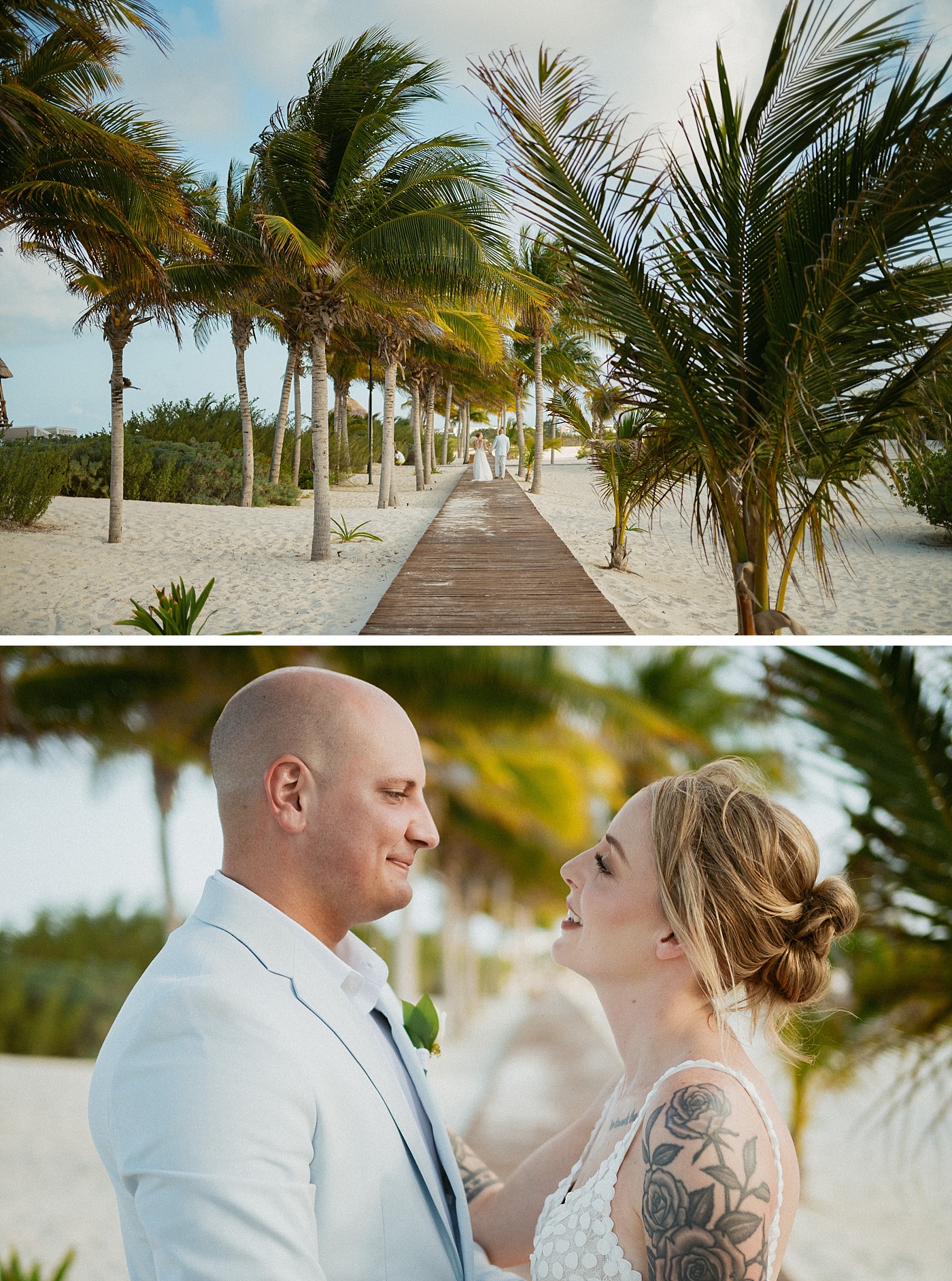 Bride and groom portraits at Majestic Elegance Costa Mujeres in Cancun, Mexico