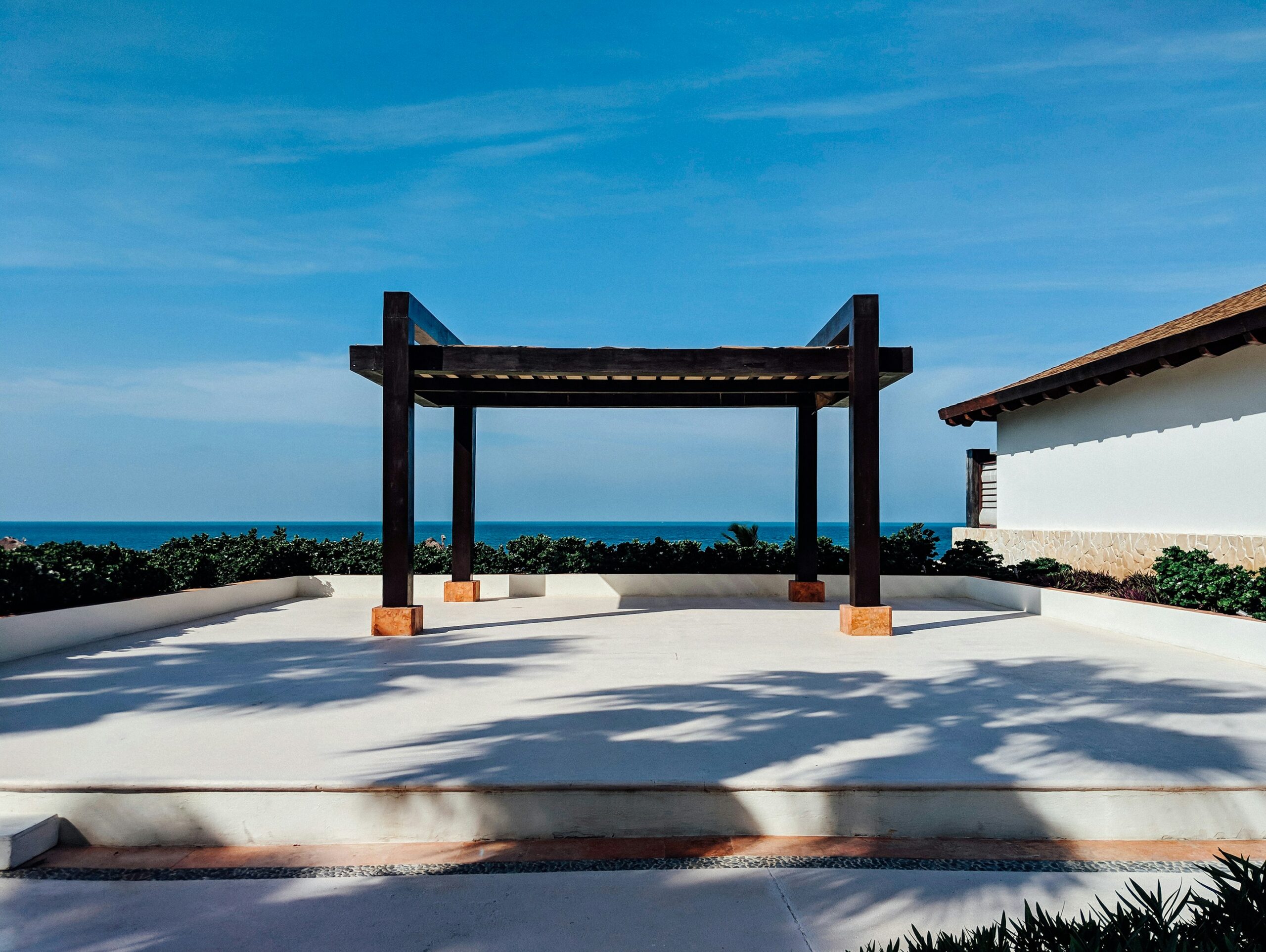 Destination wedding ceremony location at a family-friendly resort in Mexico