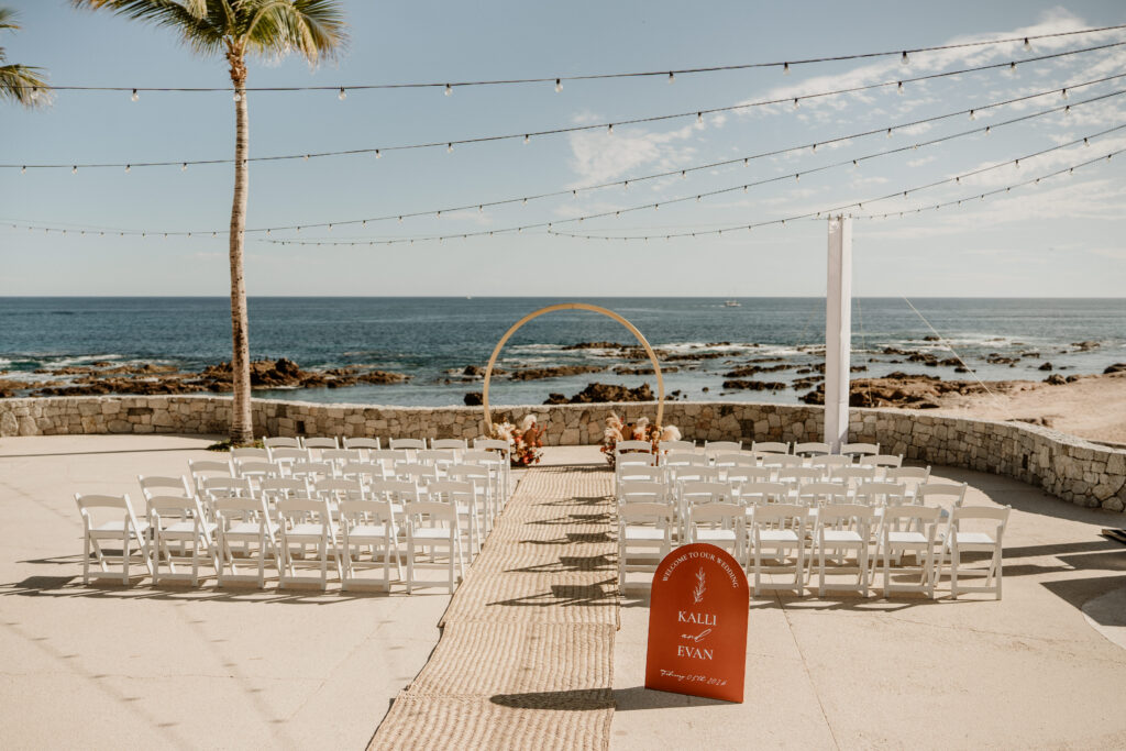 Grand Fiesta Americana Los Cabos wedding ceremony Whales Terrace