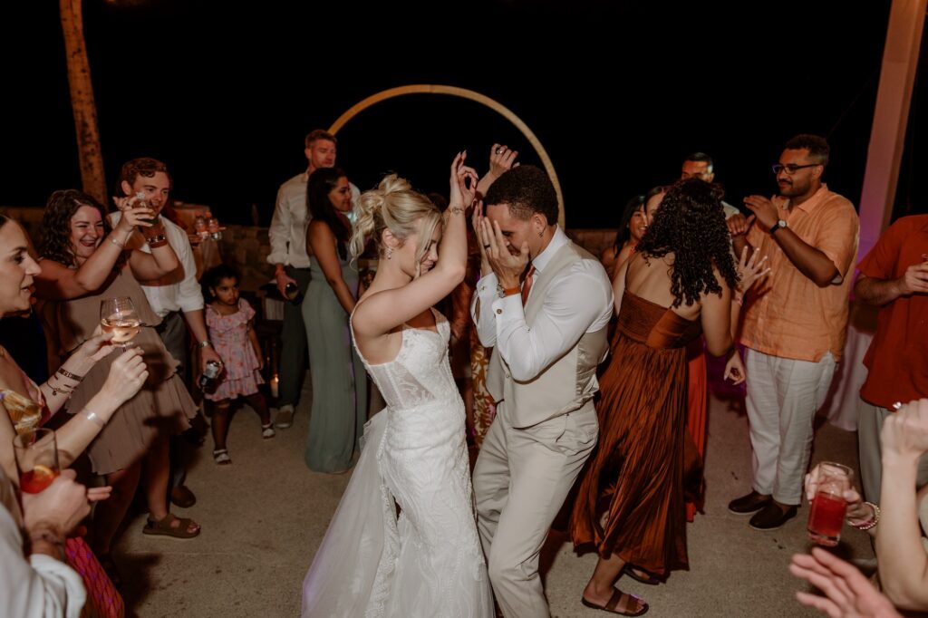 Grand Fiesta Americana Los Cabos wedding couple dancing