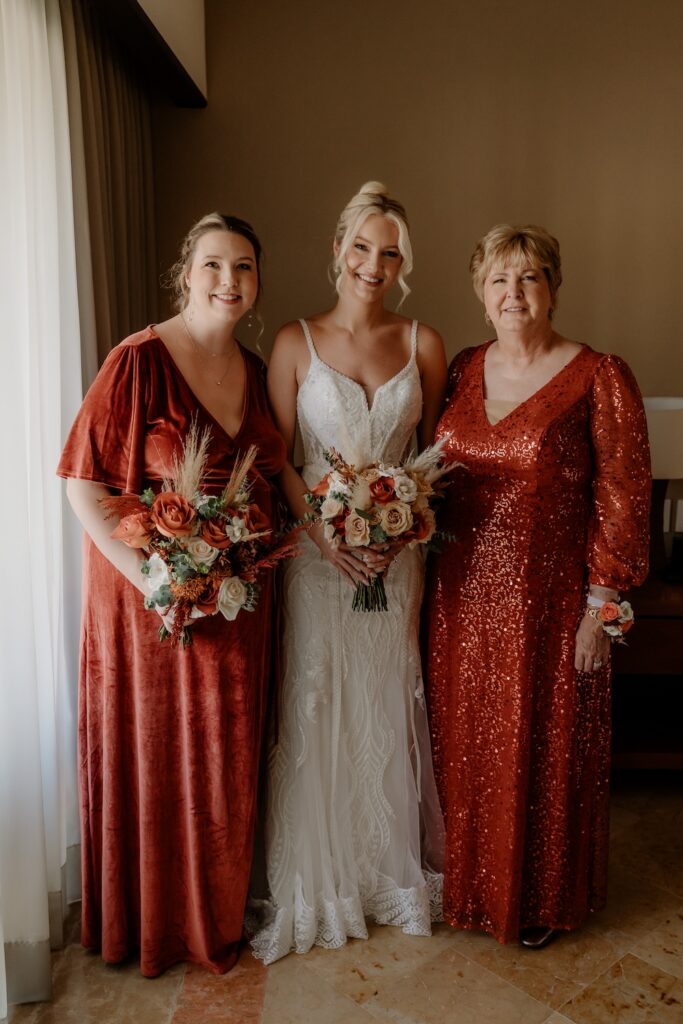 Grand Fiesta Americana Los Cabos wedding bride and family