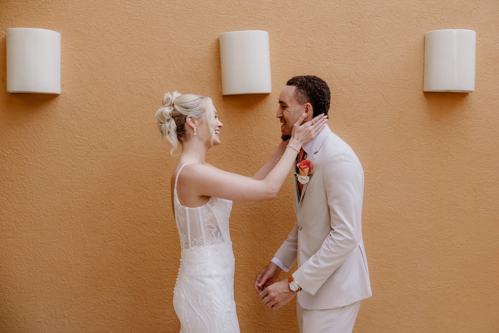 Grand Fiesta Americana Los Cabos wedding couple's first look