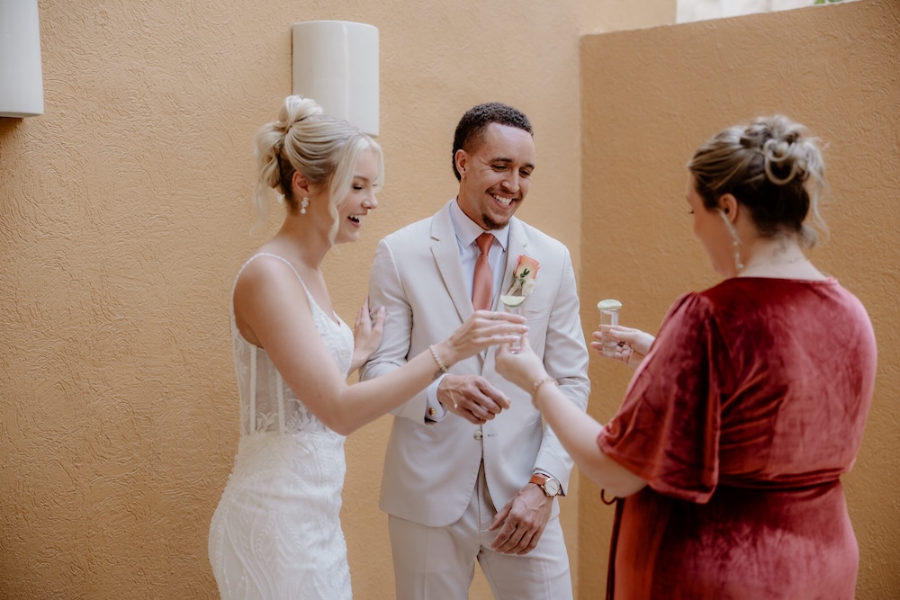 Grand Fiesta Americana Los Cabos wedding couple's first look