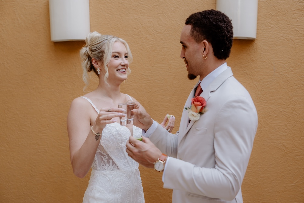 Grand Fiesta Americana Los Cabos wedding couple's first look