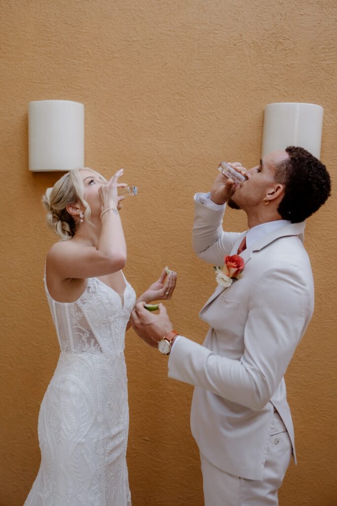 Grand Fiesta Americana Los Cabos wedding couple's first look