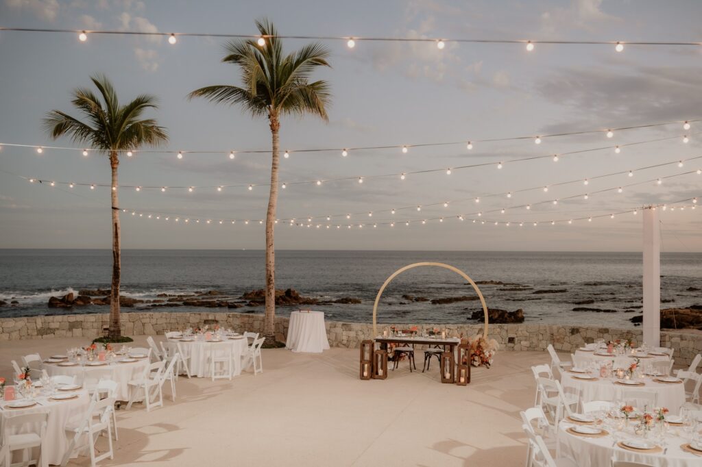 Grand Fiesta Americana Los Cabos wedding reception at Whales terrace