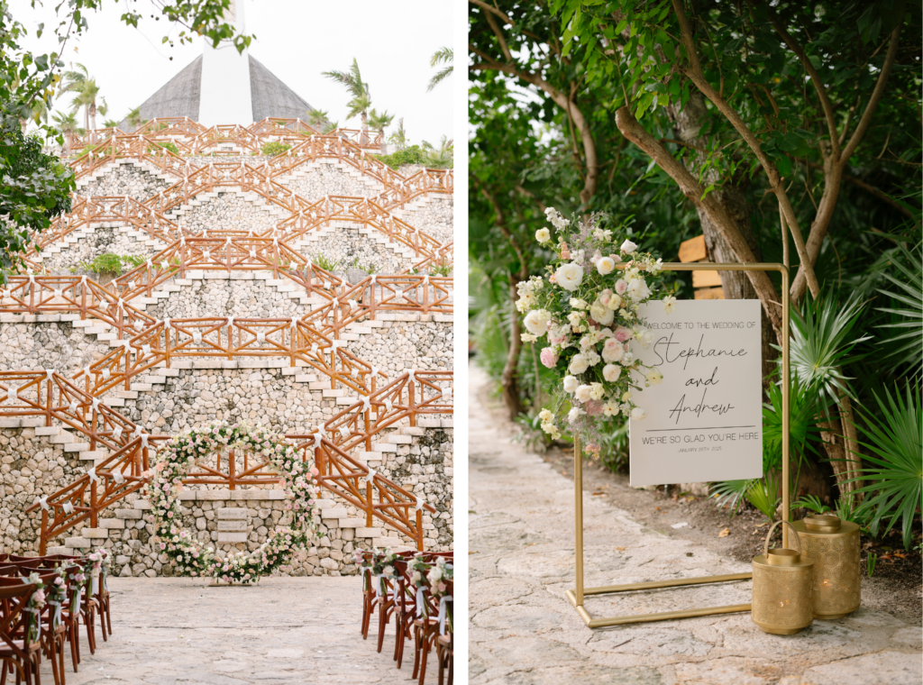 Hotel Xcaret Mexico wedding Explanada Cerro Xpira