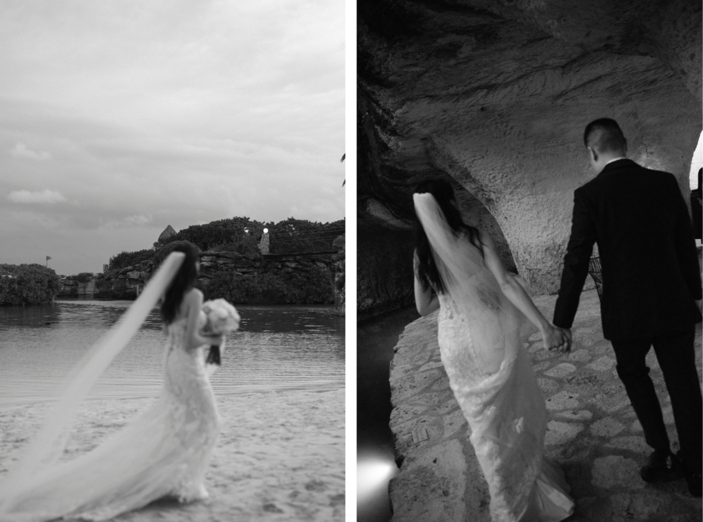 Hotel Xcaret Mexico wedding couple photos