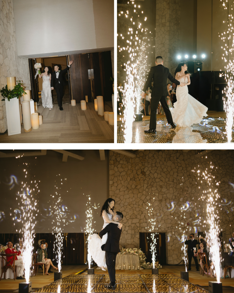 Hotel Xcaret Mexico wedding reception LED dance floor