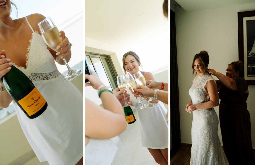Hard Rock Los Cabos wedding bride getting ready