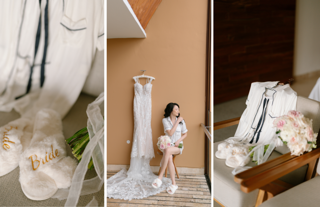 Hotel Xcaret Mexico wedding bride getting ready