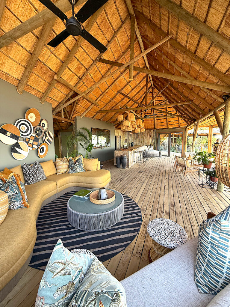 Luxury safari lodge interior with open-air design, showing why South Africa is a good place for a honeymoon