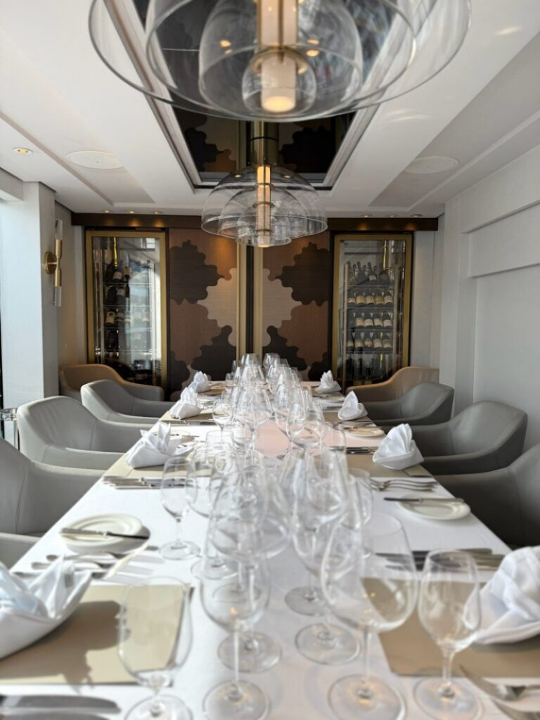 Riverside private dining room.