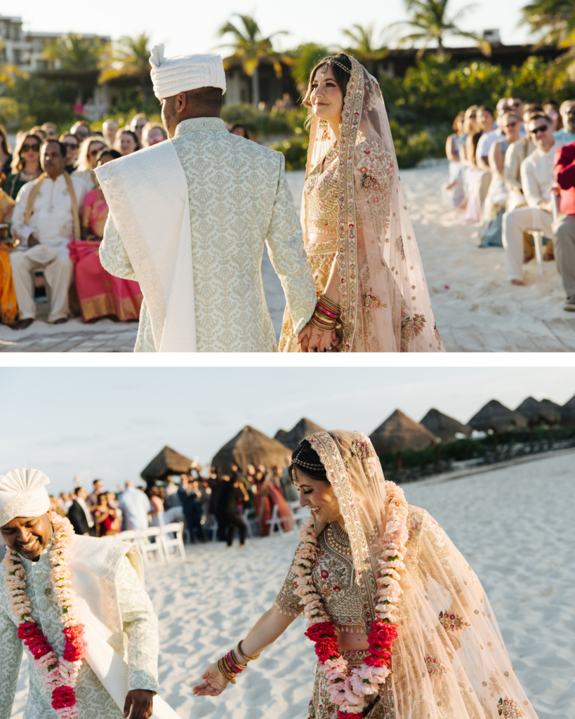 Secrets Playa Blanca South asian wedding on beach