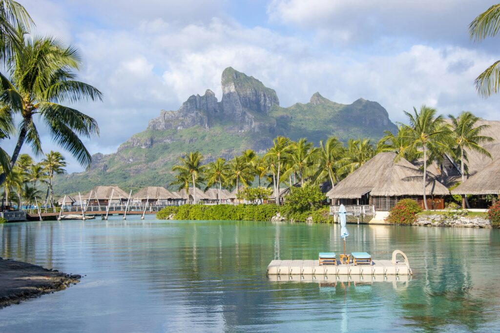 Four Seasons Bora Bora honeymoon resort.